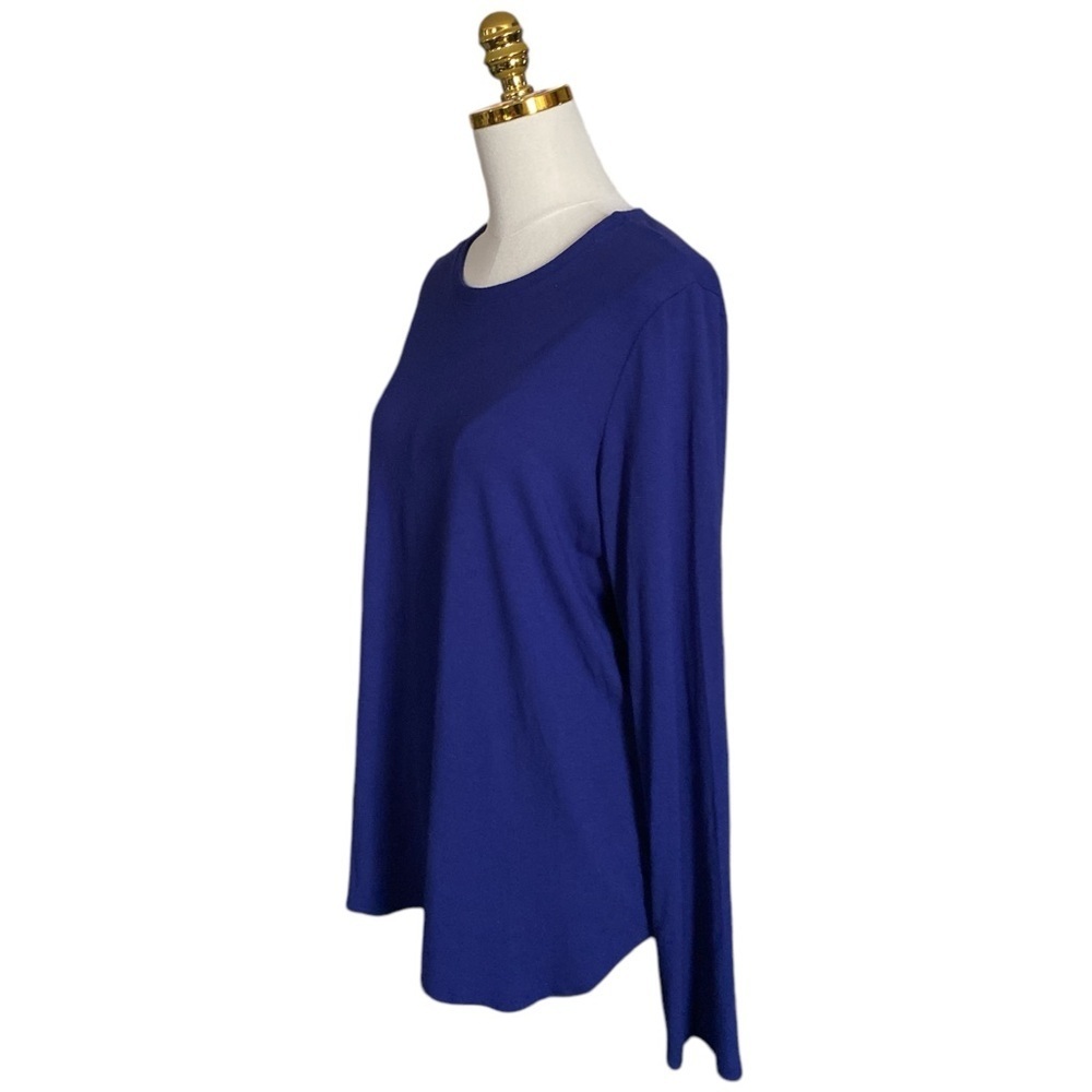 EILEEN FISHER | Women’s Soft Jersey Round Neck Curved Hem Top Size XL - Picture 4 of 7